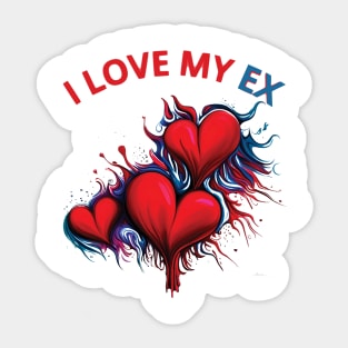 i love my ex Sticker